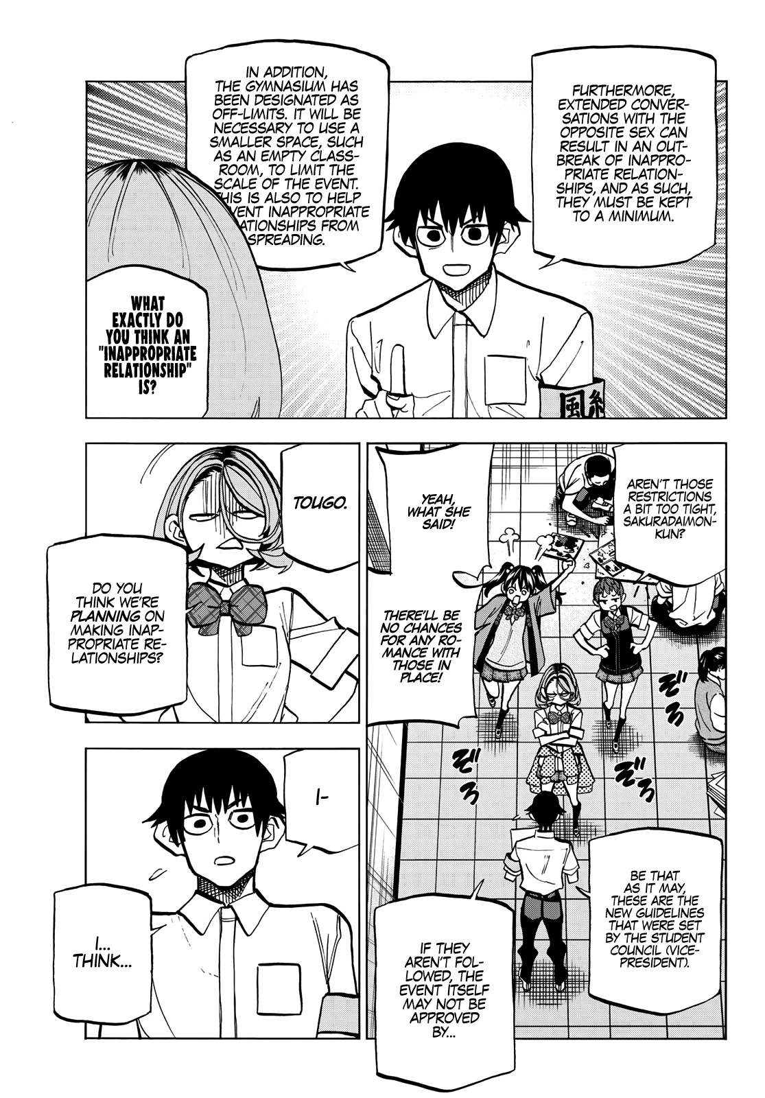 The Story Between a Dumb Prefect and a High School Girl with an Inappropriate Skirt Length Chapter 28 page 5 - Chapter 28: The Story About the Dumb Prefect's Lead-Up to the Cultural Festival, Part 1