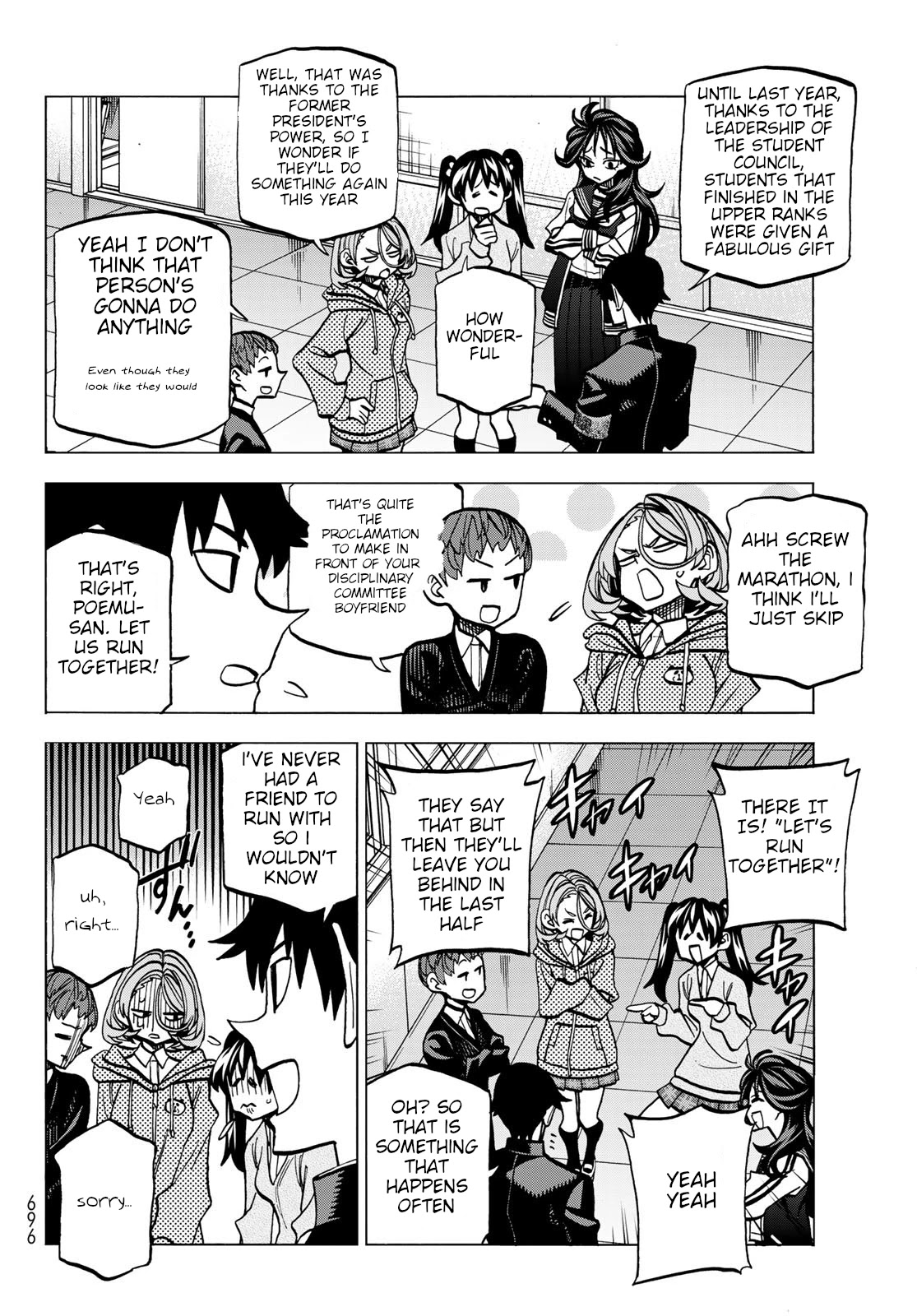 The Story Between a Dumb Prefect and a High School Girl with an Inappropriate Skirt Length Chapter 48 page 6 - Chapter 48: The Story About Dumb People and a Marathon Race
