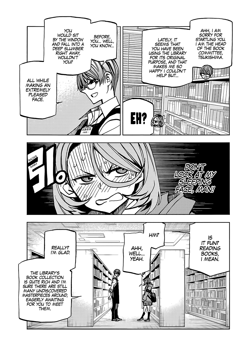 The Story Between a Dumb Prefect and a High School Girl with an Inappropriate Skirt Length Chapter 5 page 8 - Chapter 5: The Story of the Dumb Prefect and the Book Committee Member