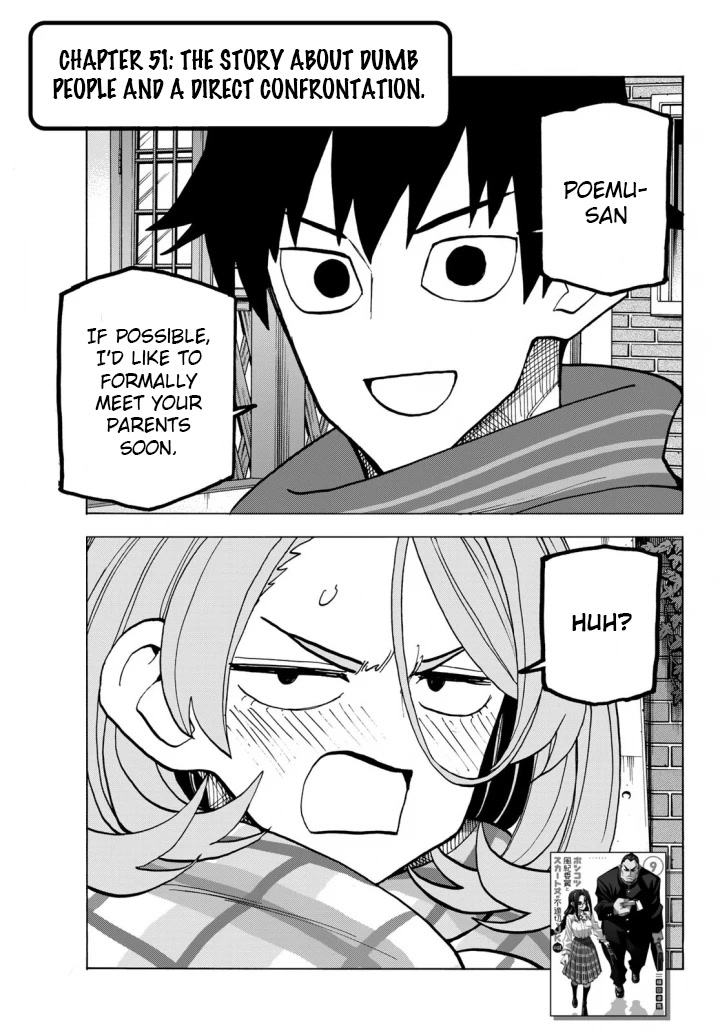 The Story Between a Dumb Prefect and a High School Girl with an Inappropriate Skirt Length Chapter 51 page 1 - Chapter 51: The story about dumb people and a direct confrontation