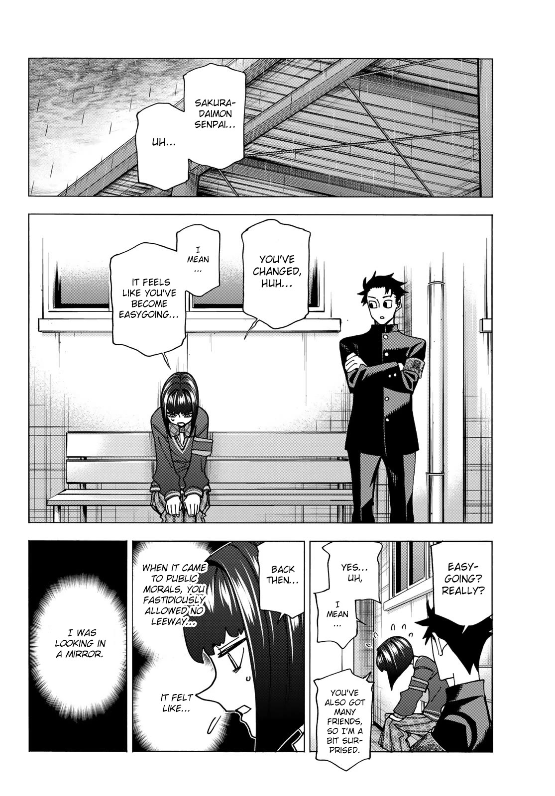 The Story Between a Dumb Prefect and a High School Girl with an Inappropriate Skirt Length Chapter 62 page 18 - Chapter 62: The Story of the Dumb Senior and Junior Prefects