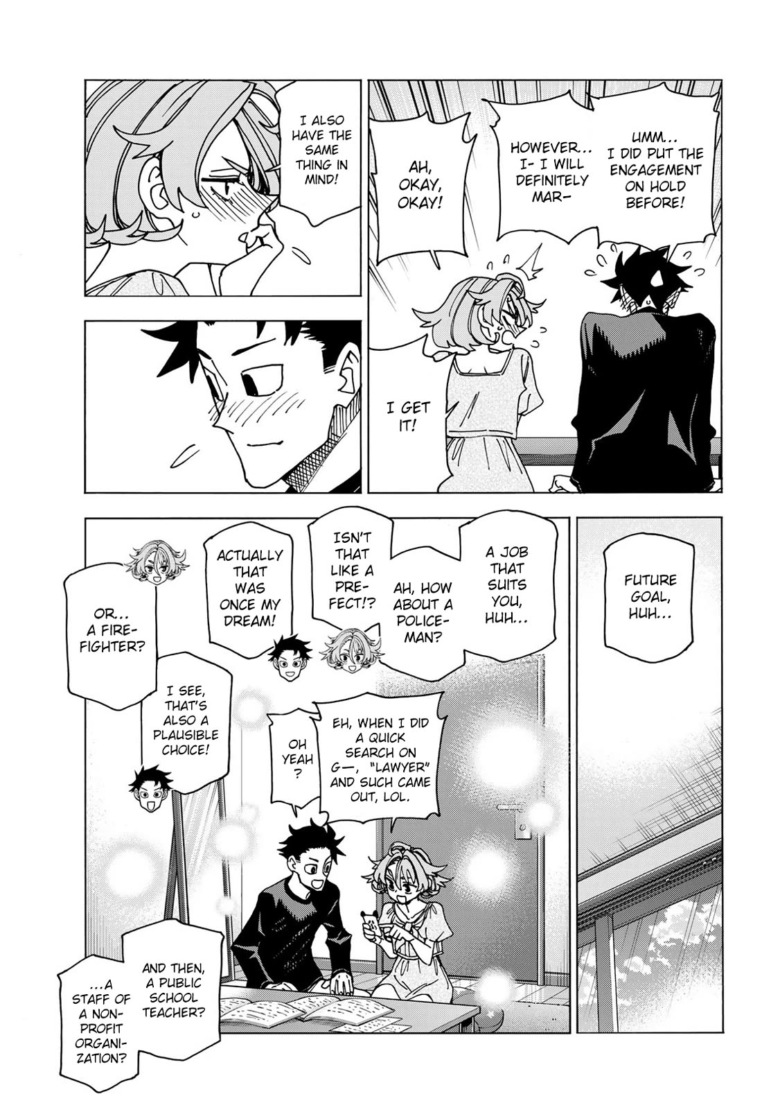 The Story Between a Dumb Prefect and a High School Girl with an Inappropriate Skirt Length Chapter 70 page 19 - Chapter 70: The Story of the Future of the Dumb Prefect and the High School Girl With an inappropriate Skirt Length