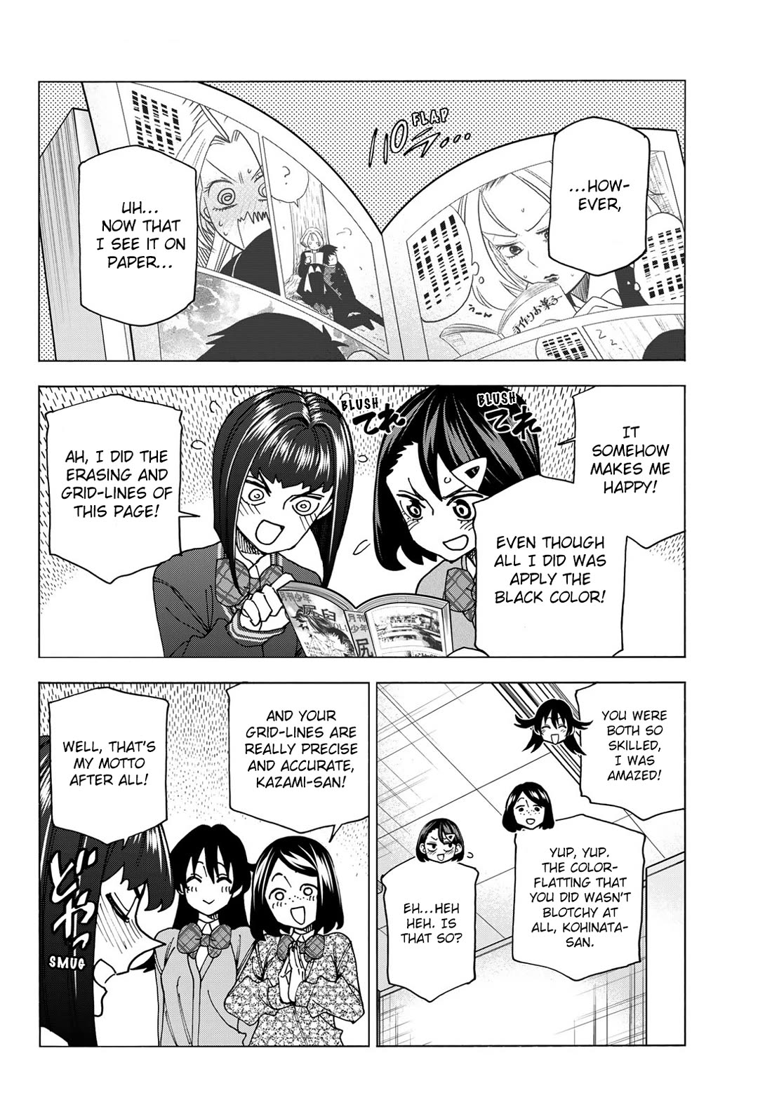 The Story Between a Dumb Prefect and a High School Girl with an Inappropriate Skirt Length Chapter 71.5 page 2 - Chapter 71.5: The Story of the Details of the Story of the Dumb Manga-Club Members’ discussion on production.