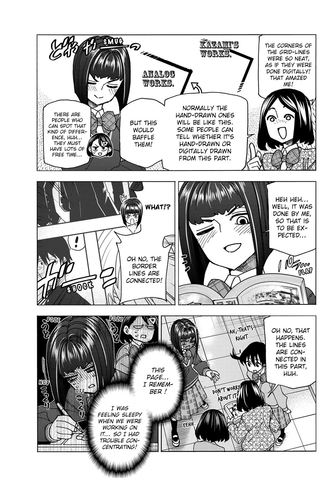 The Story Between a Dumb Prefect and a High School Girl with an Inappropriate Skirt Length Chapter 71.5 page 3 - Chapter 71.5: The Story of the Details of the Story of the Dumb Manga-Club Members’ discussion on production.