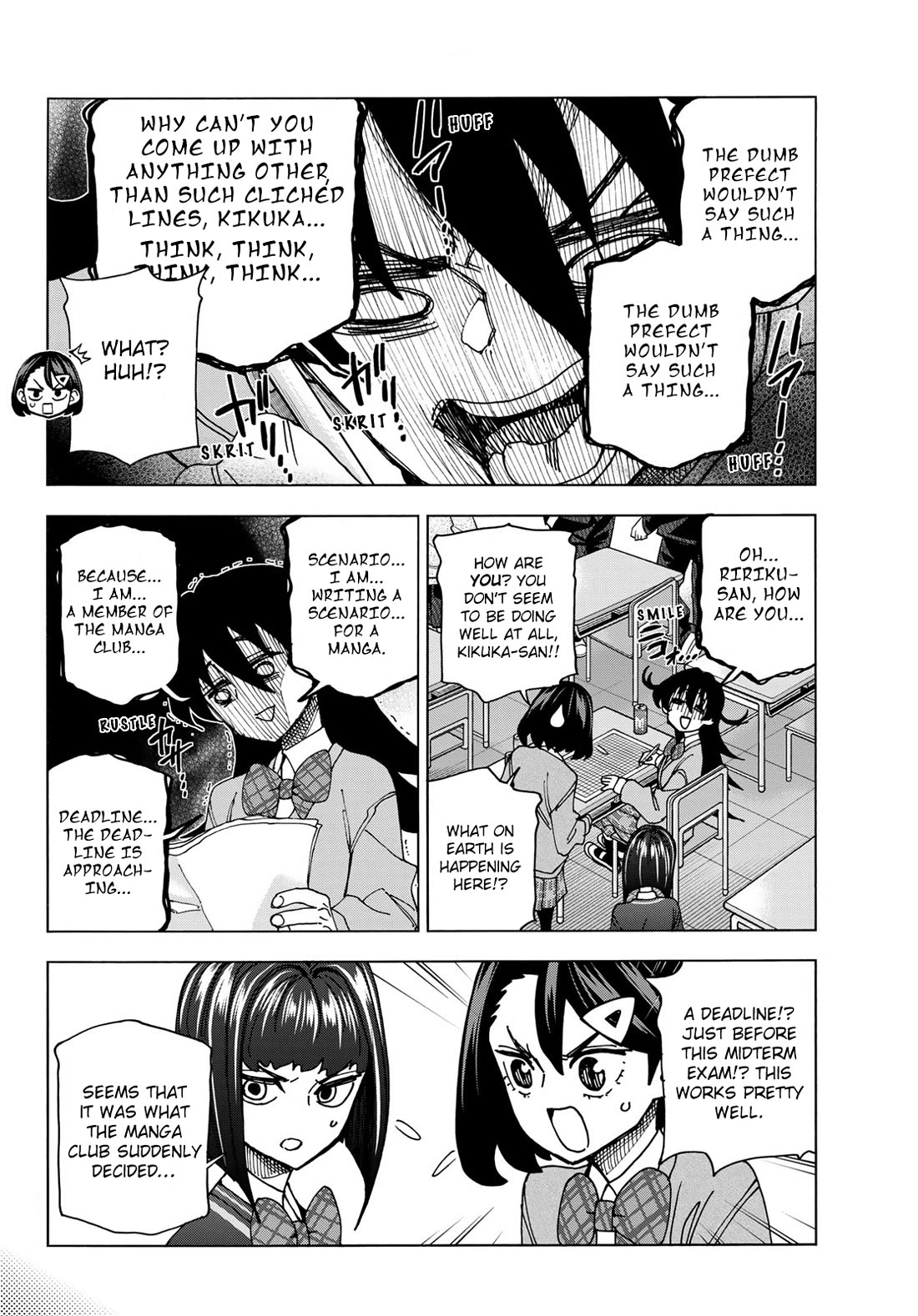 The Story Between a Dumb Prefect and a High School Girl with an Inappropriate Skirt Length Chapter 71 page 4 - Chapter 71: The story of the Dumb Manga-Club Members’ discussion on production