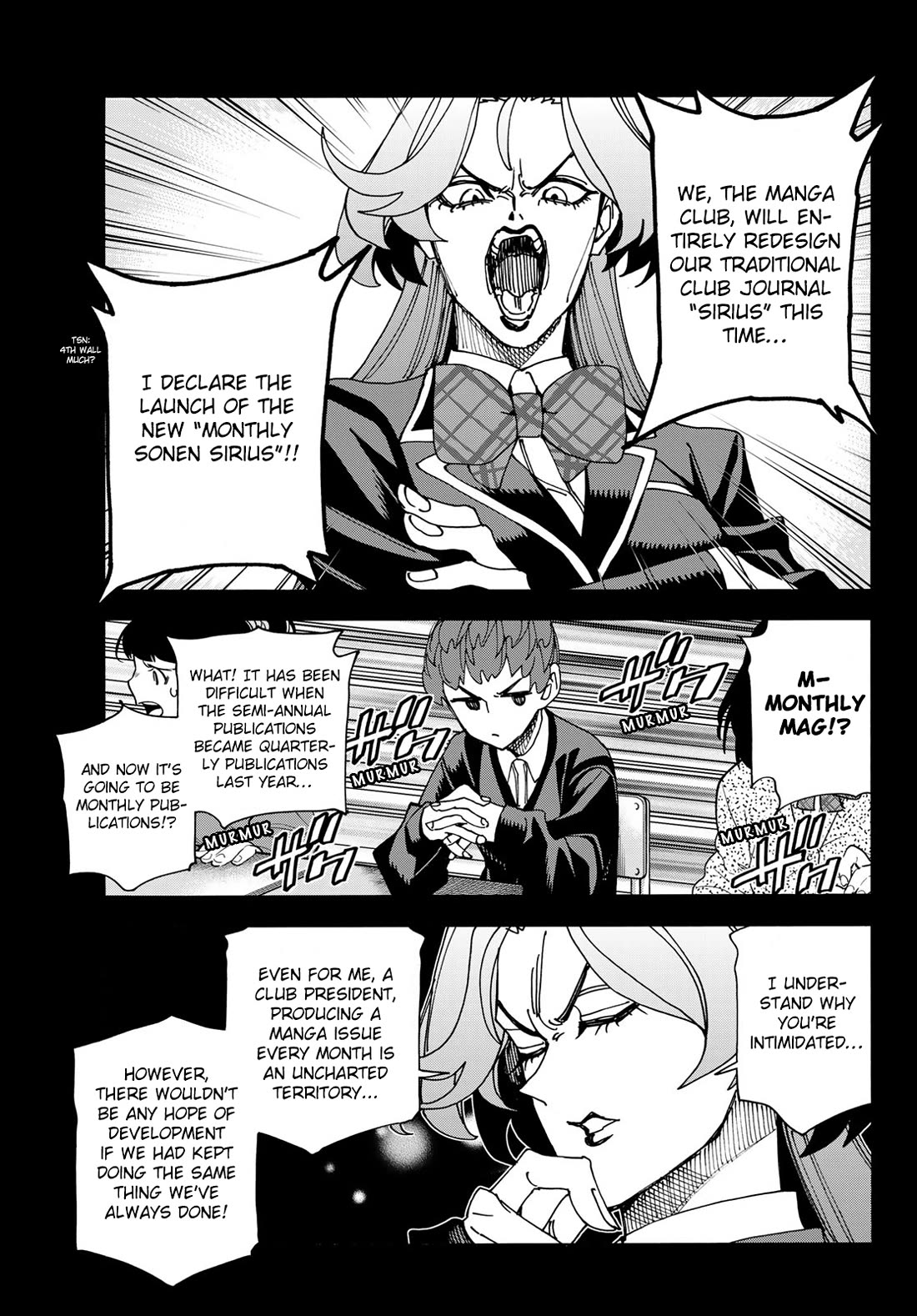 The Story Between a Dumb Prefect and a High School Girl with an Inappropriate Skirt Length Chapter 71 page 5 - Chapter 71: The story of the Dumb Manga-Club Members’ discussion on production