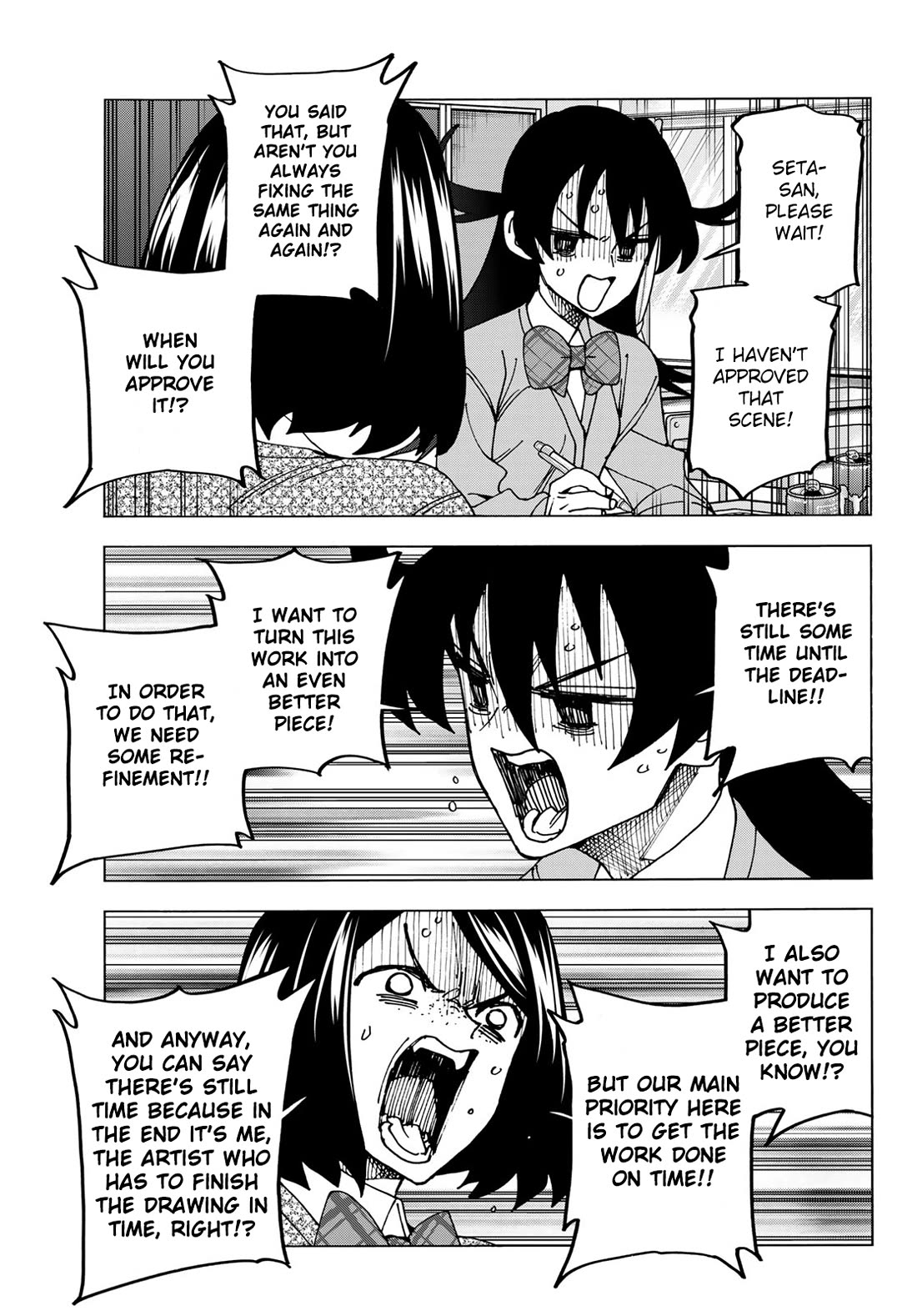 The Story Between a Dumb Prefect and a High School Girl with an Inappropriate Skirt Length Chapter 71 page 9 - Chapter 71: The story of the Dumb Manga-Club Members’ discussion on production