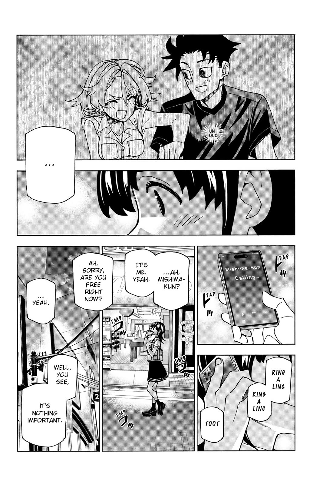 The Story Between a Dumb Prefect and a High School Girl with an Inappropriate Skirt Length Chapter 74 page 16 - Chapter 74: The Story of a dumb guy, his dumb girlfriend and his dumb old friend
