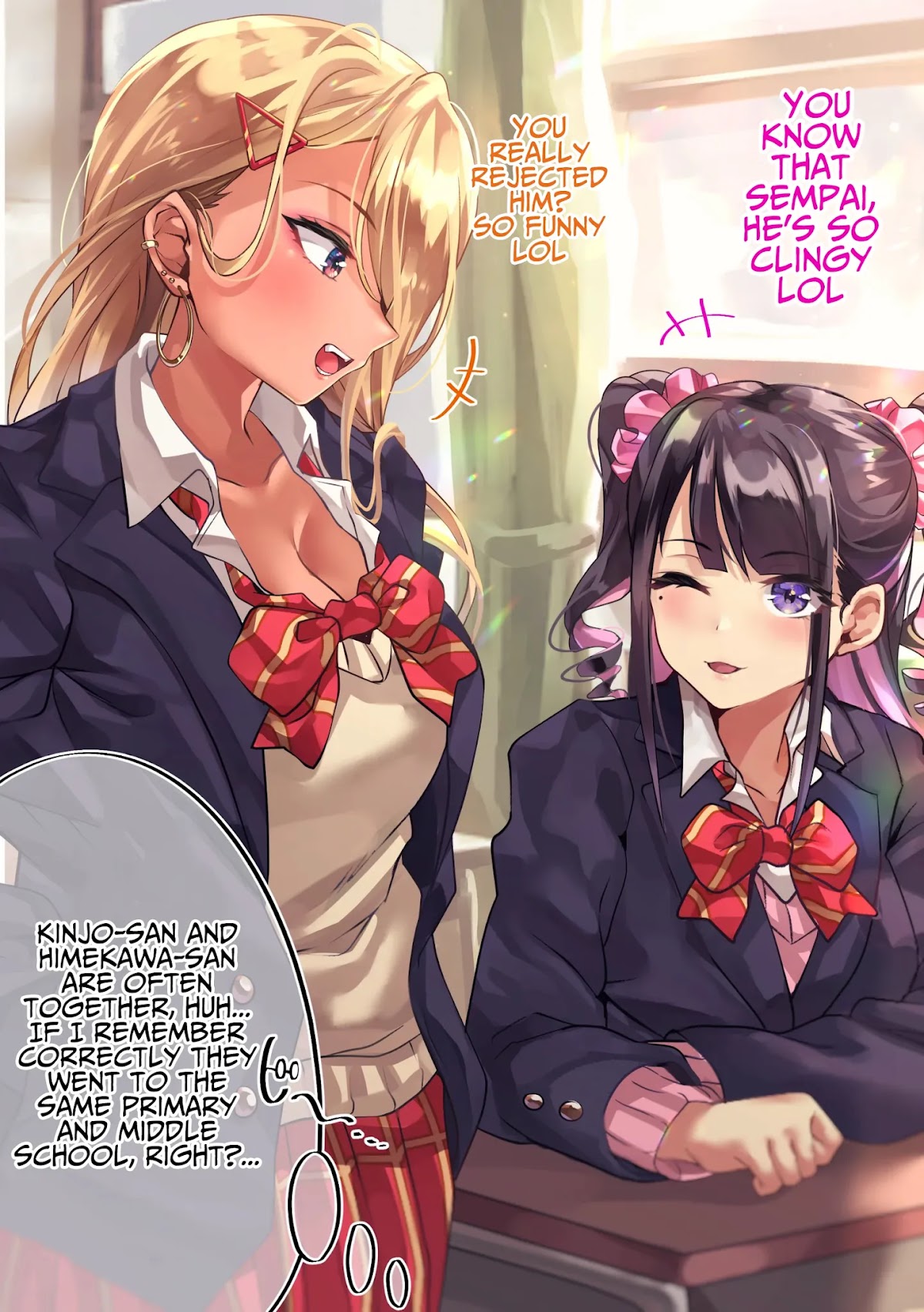 The Story of an Otaku and a Gyaru Falling in Love Chapter 2 page 1 - Chapter 2: Affection Level: Kinjo:0.05% Himekawa:-70%