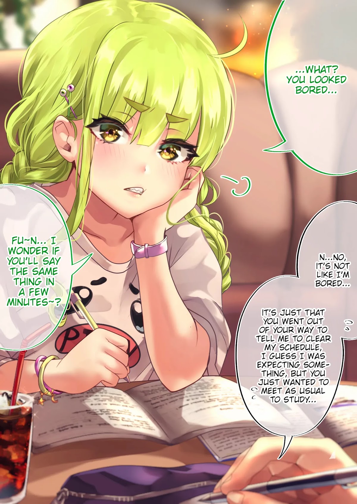 The Story of an Otaku and a Gyaru Falling in Love Chapter 42 page 1 - Chapter 42: Affection Level: Kinjo 28% Osanai 49%