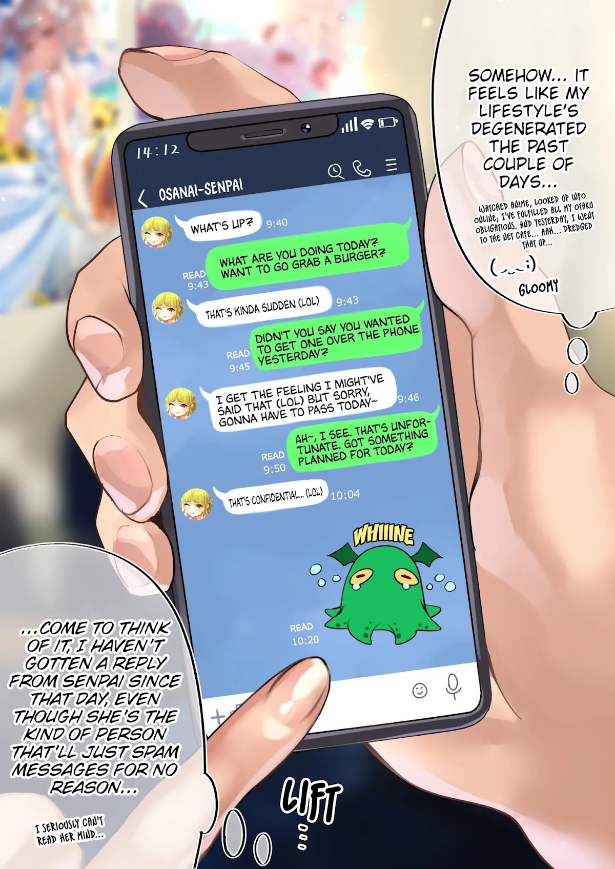 The Story of an Otaku and a Gyaru Falling in Love Chapter 54 page 1 - Chapter 54: Affection Level: Osanai 53%