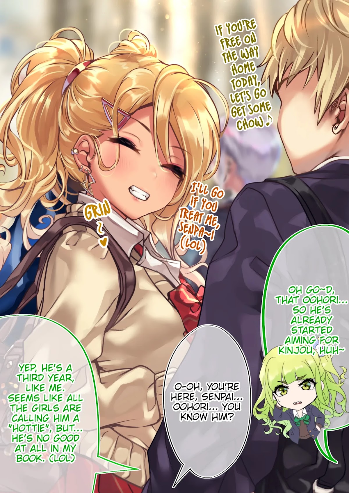 The Story of an Otaku and a Gyaru Falling in Love Chapter 69 page 2 - Chapter 69: Affection Level: Kinjo 45% Osanai 61%