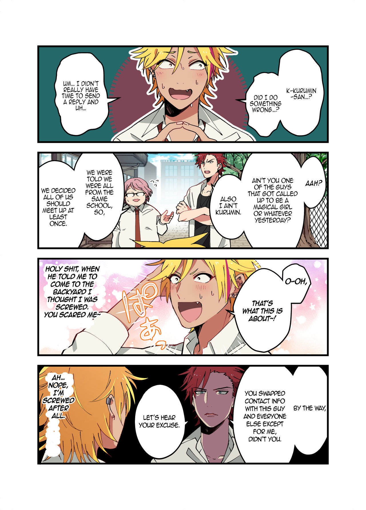 The Story of High School Boys Who Became Magical Girls Chapter 14 page 1 - Chapter 14: Fourteen