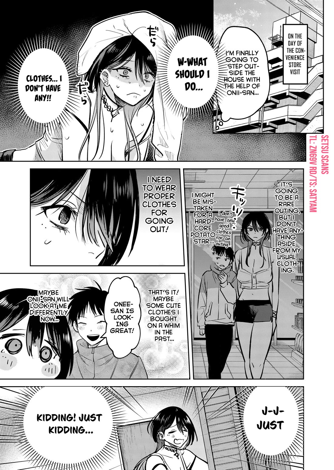 The Story of This Scary Consignee Girl Chapter 8.4 page 1 - Chapter 8.4: She Doesn't Have Clothes Good Enough to Go Out