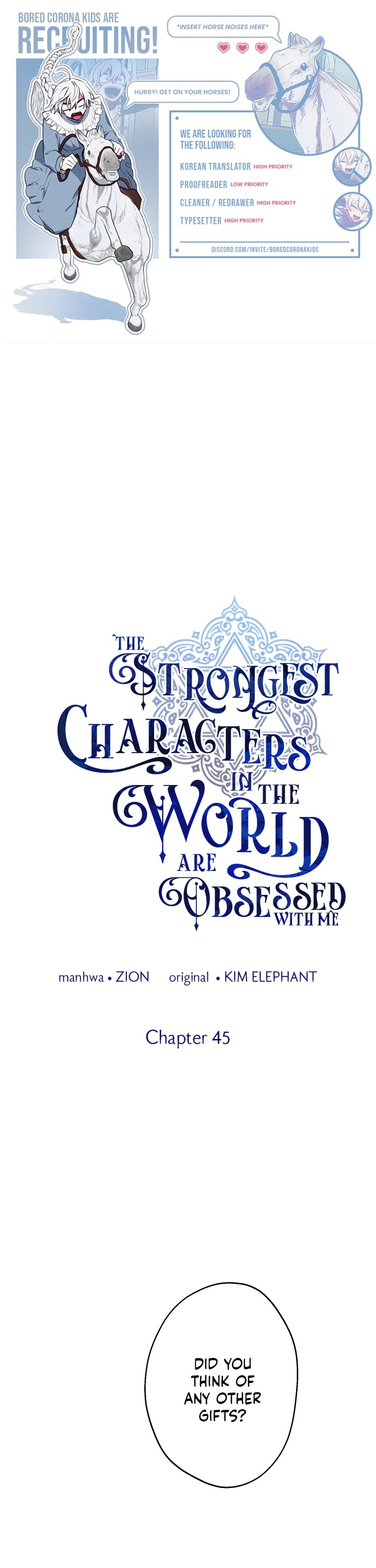 The Strongest Characters in the World Are Obsessed With Me Chapter 45 page 1 - Chapter 45
