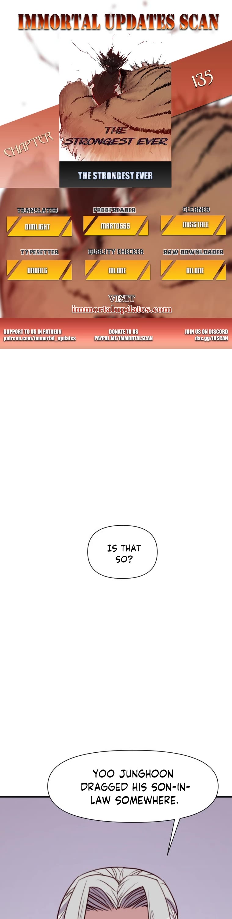 The Strongest Ever Chapter 135 page 1 - Chapter 135
