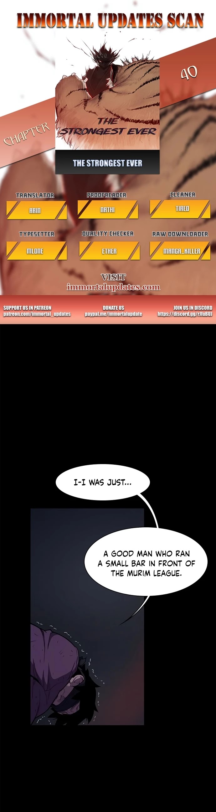 The Strongest Ever Chapter 40 page 1 - Chapter 40