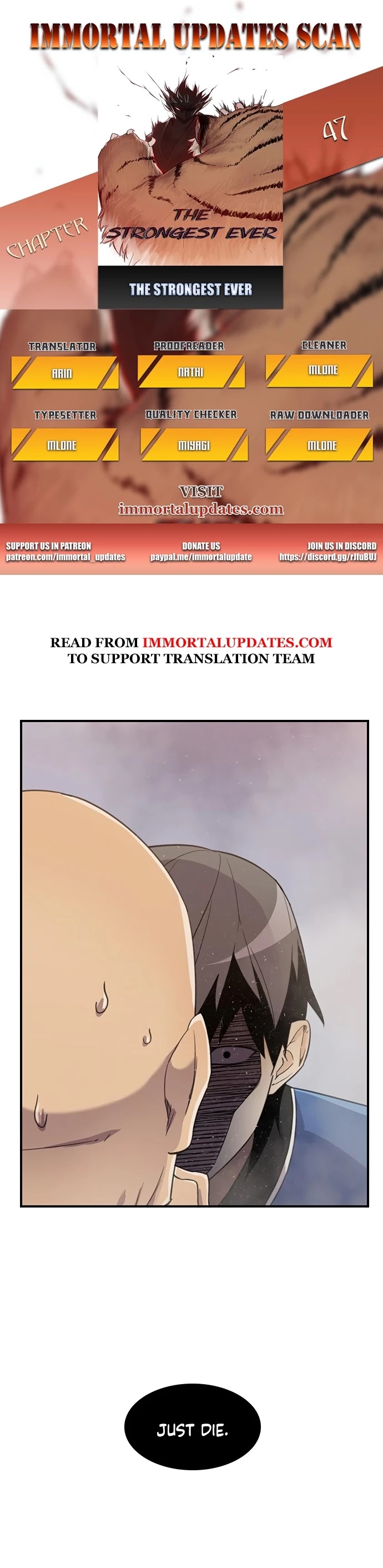 The Strongest Ever Chapter 47 page 1 - Chapter 47