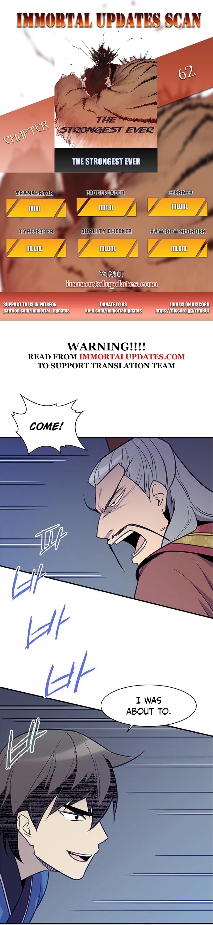 The Strongest Ever Chapter 62 page 1 - Chapter 62