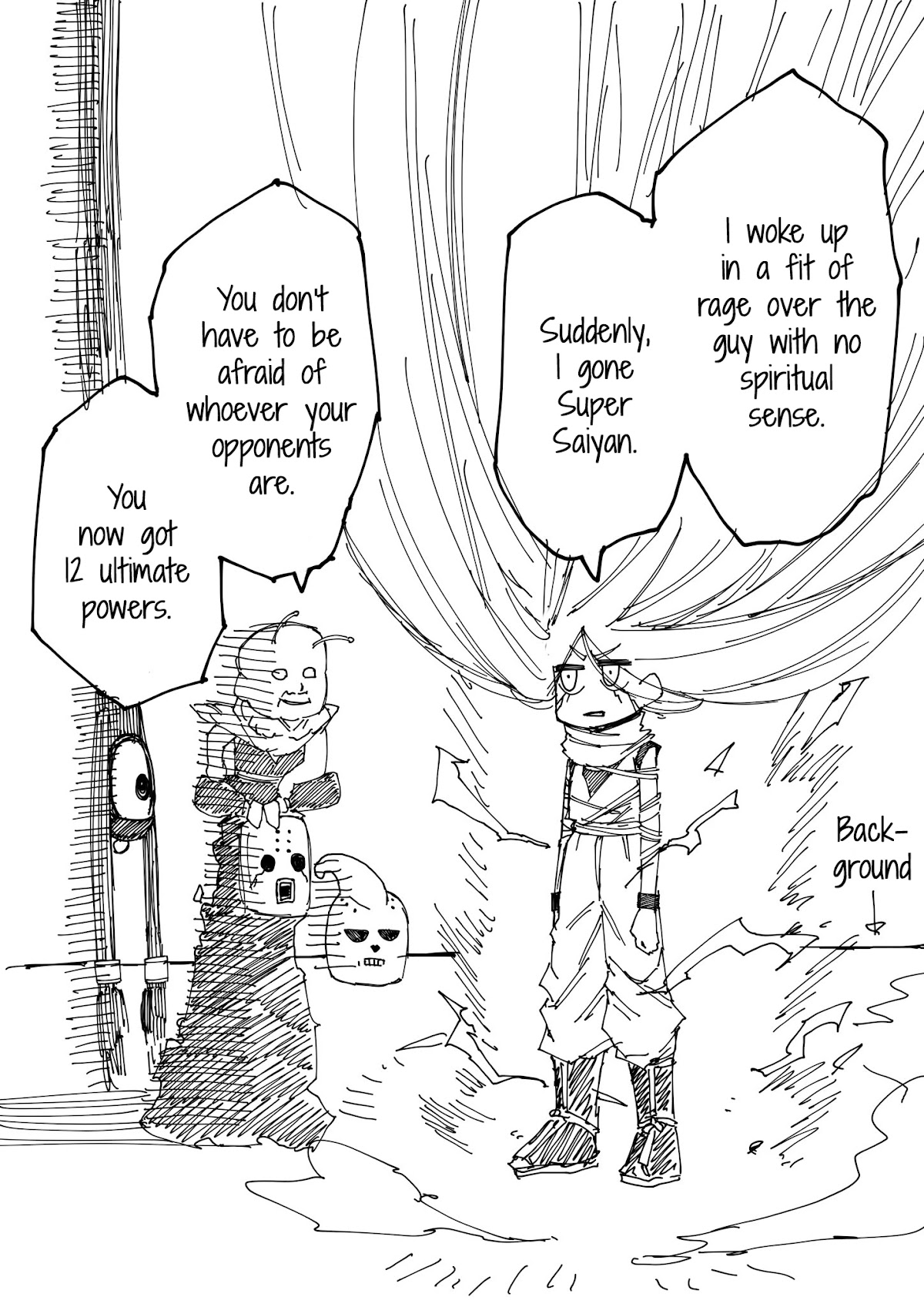 The Strongest Haunted House and the Guy With No Spiritual Sense Chapter 7.1 page 1 - Chapter 7.1: Extra - Dragon Ball Parody