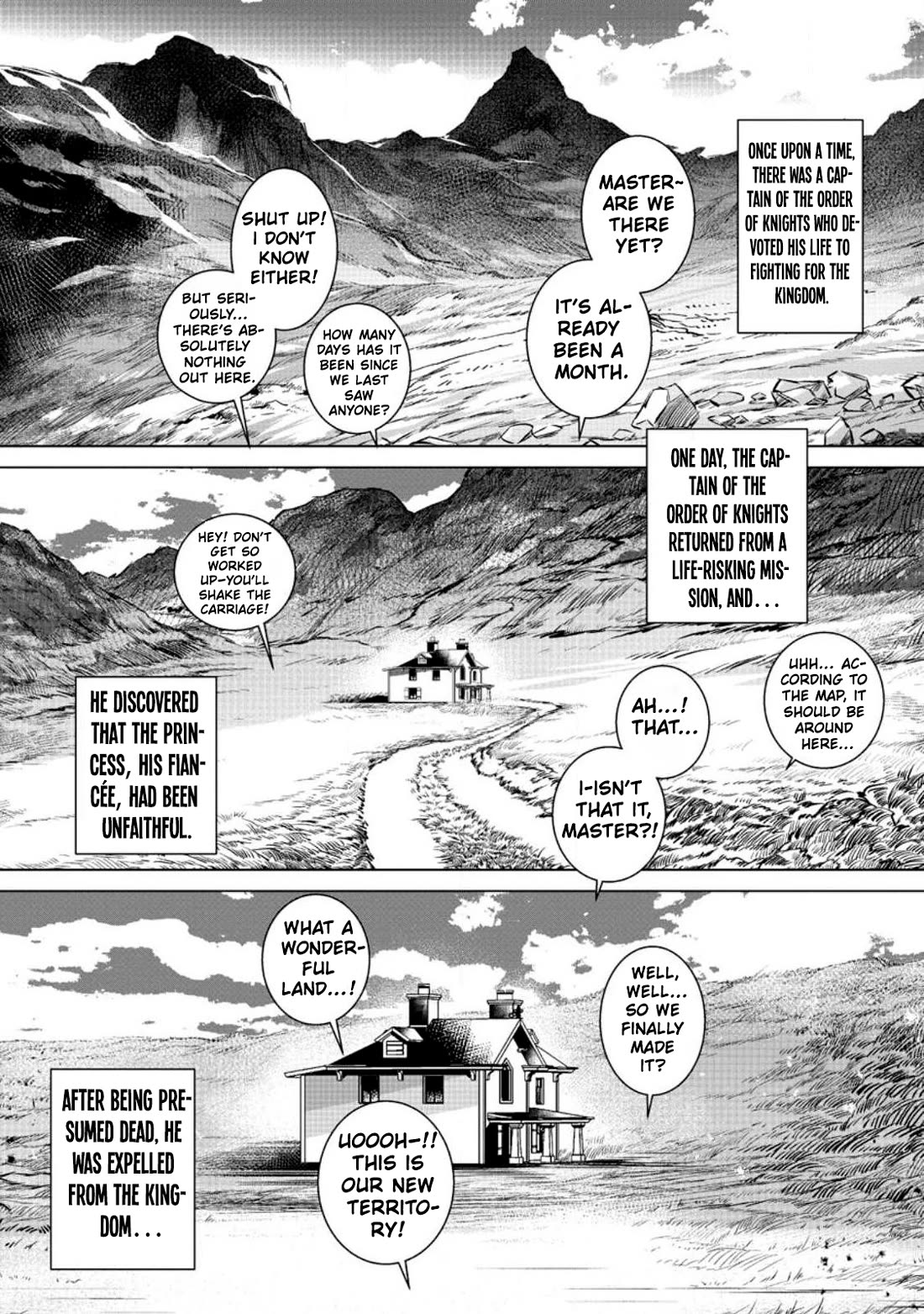 The Strongest Old Knight Commander is Celebrated as a Hero in the Countryside After Being Cheated on and Exiled Chapter 2 page 1 - Chapter 2