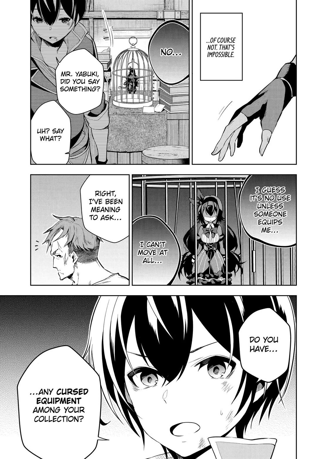 The Strongest Swordsman Has Zero Equipment Slots, but He Can Equip up to 9999 Items if It’s (Cute) Cursed Equipment Chapter 1 page 16 - Chapter 1