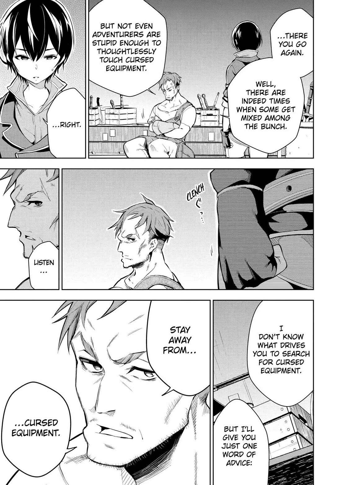 The Strongest Swordsman Has Zero Equipment Slots, but He Can Equip up to 9999 Items if It’s (Cute) Cursed Equipment Chapter 1 page 18 - Chapter 1