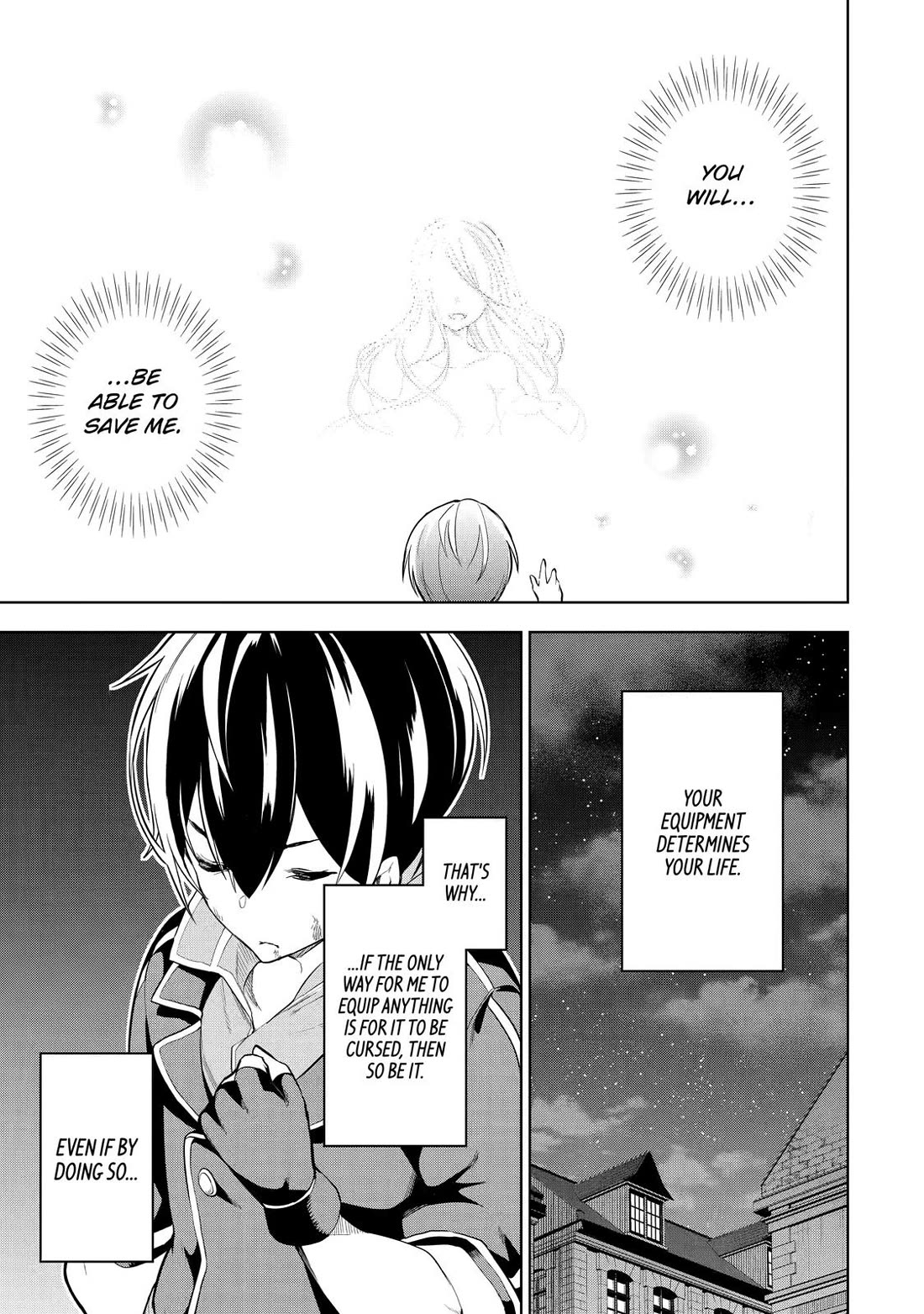 The Strongest Swordsman Has Zero Equipment Slots, but He Can Equip up to 9999 Items if It’s (Cute) Cursed Equipment Chapter 1 page 28 - Chapter 1