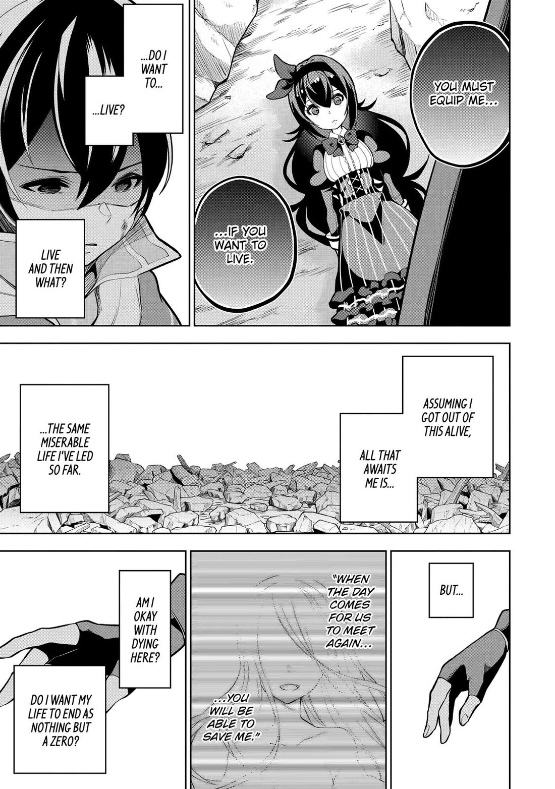 The Strongest Swordsman Has Zero Equipment Slots, but He Can Equip up to 9999 Items if It’s (Cute) Cursed Equipment Chapter 1 page 50 - Chapter 1