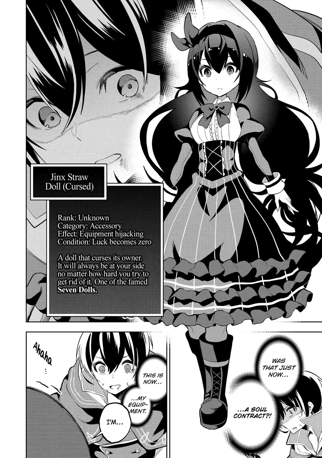 The Strongest Swordsman Has Zero Equipment Slots, but He Can Equip up to 9999 Items if It’s (Cute) Cursed Equipment Chapter 1 page 53 - Chapter 1