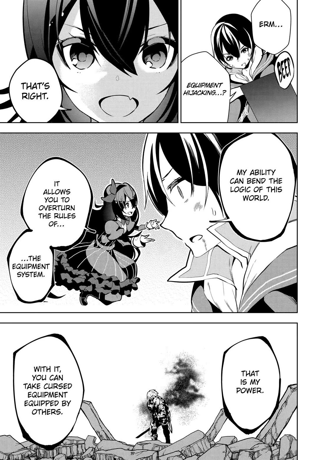 The Strongest Swordsman Has Zero Equipment Slots, but He Can Equip up to 9999 Items if It’s (Cute) Cursed Equipment Chapter 1 page 56 - Chapter 1