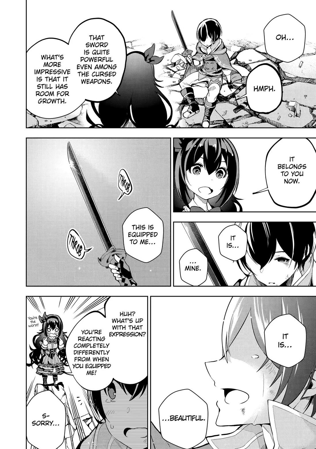 The Strongest Swordsman Has Zero Equipment Slots, but He Can Equip up to 9999 Items if It’s (Cute) Cursed Equipment Chapter 1 page 64 - Chapter 1