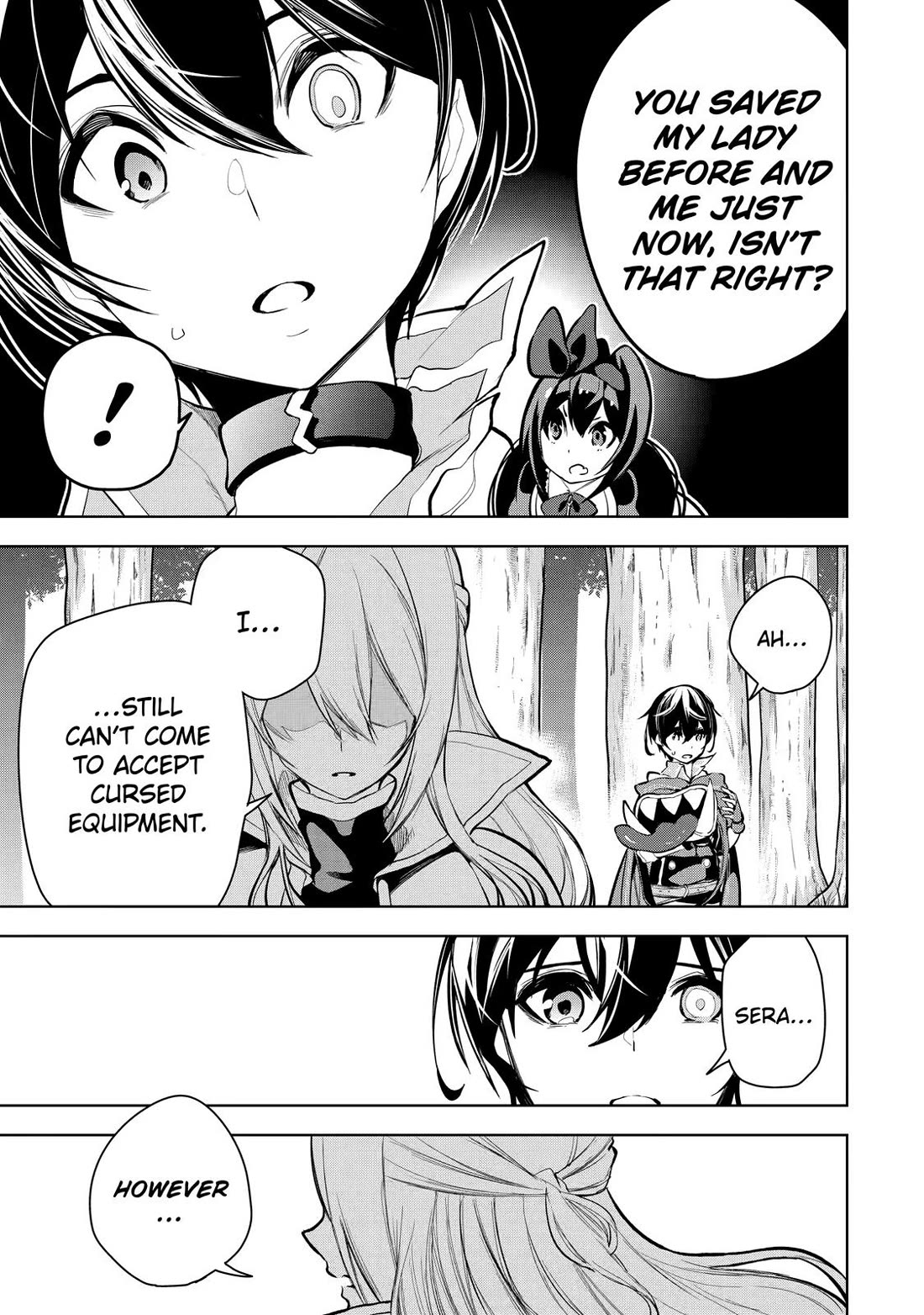 The Strongest Swordsman Has Zero Equipment Slots, but He Can Equip up to 9999 Items if It’s (Cute) Cursed Equipment Chapter 14 page 34 - Chapter 14