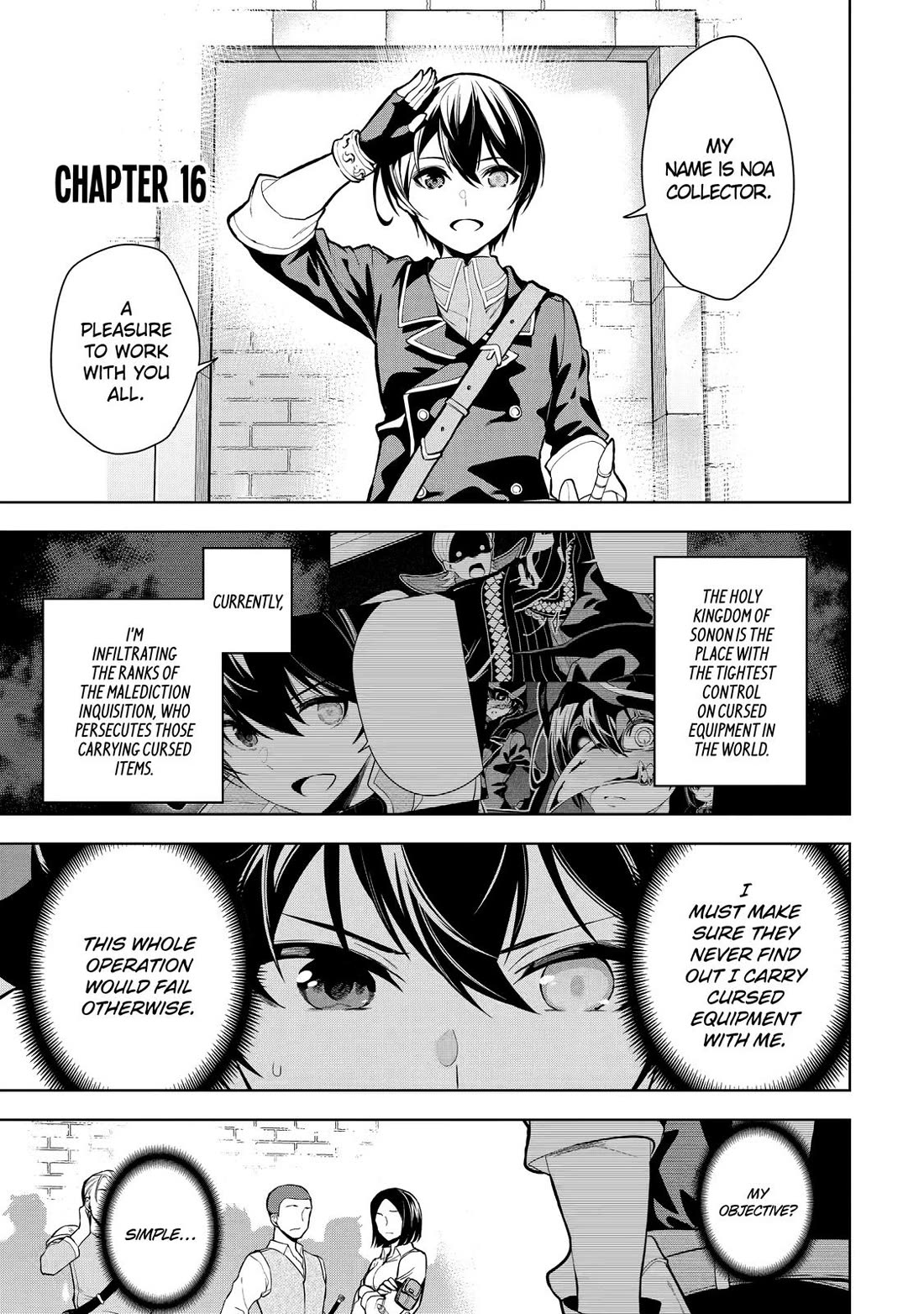 The Strongest Swordsman Has Zero Equipment Slots, but He Can Equip up to 9999 Items if It’s (Cute) Cursed Equipment Chapter 16 page 1 - Chapter 16