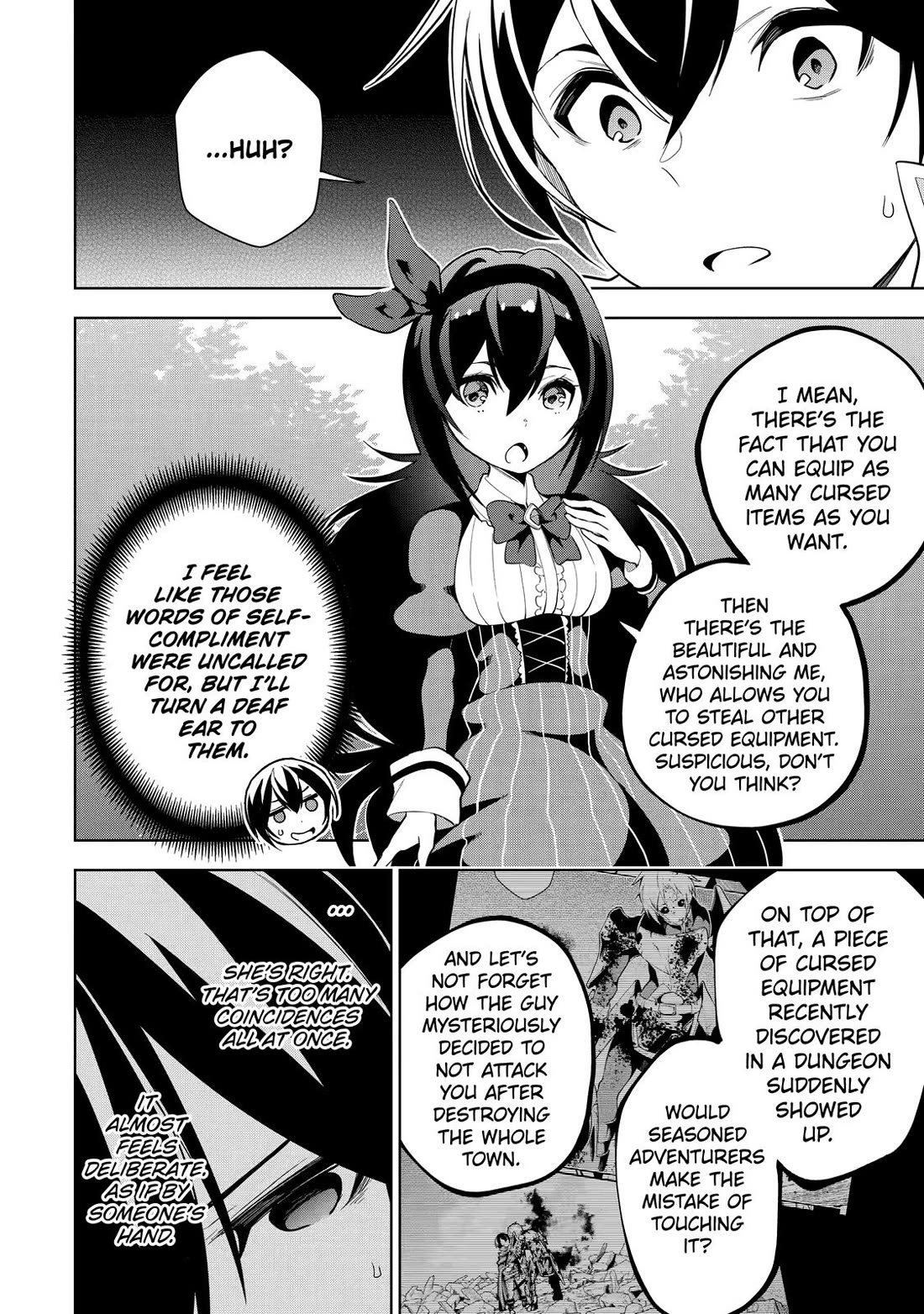 The Strongest Swordsman Has Zero Equipment Slots, but He Can Equip up to 9999 Items if It’s (Cute) Cursed Equipment Chapter 2 page 13 - Chapter 2