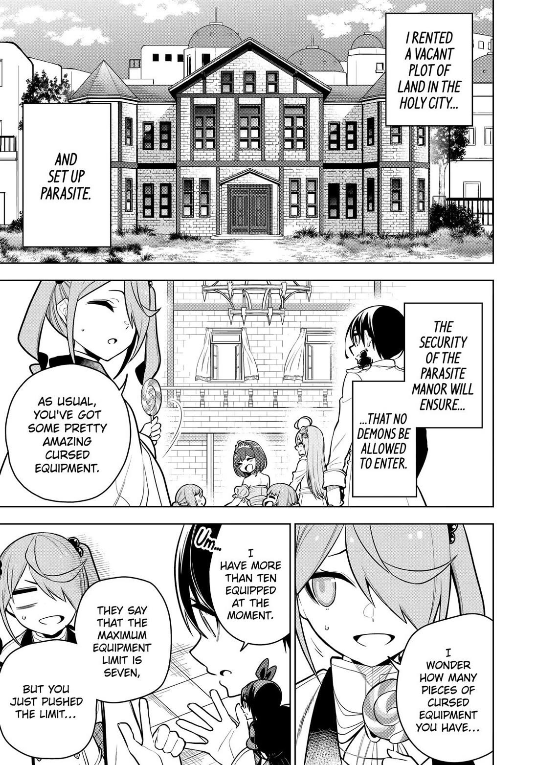 The Strongest Swordsman Has Zero Equipment Slots, but He Can Equip up to 9999 Items if It’s (Cute) Cursed Equipment Chapter 32 page 3 - Chapter 32