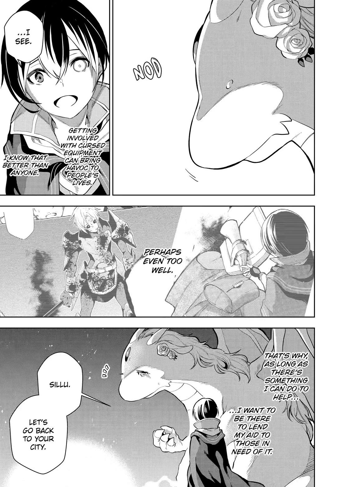 The Strongest Swordsman Has Zero Equipment Slots, but He Can Equip up to 9999 Items if It’s (Cute) Cursed Equipment Chapter 5 page 37 - Chapter 5
