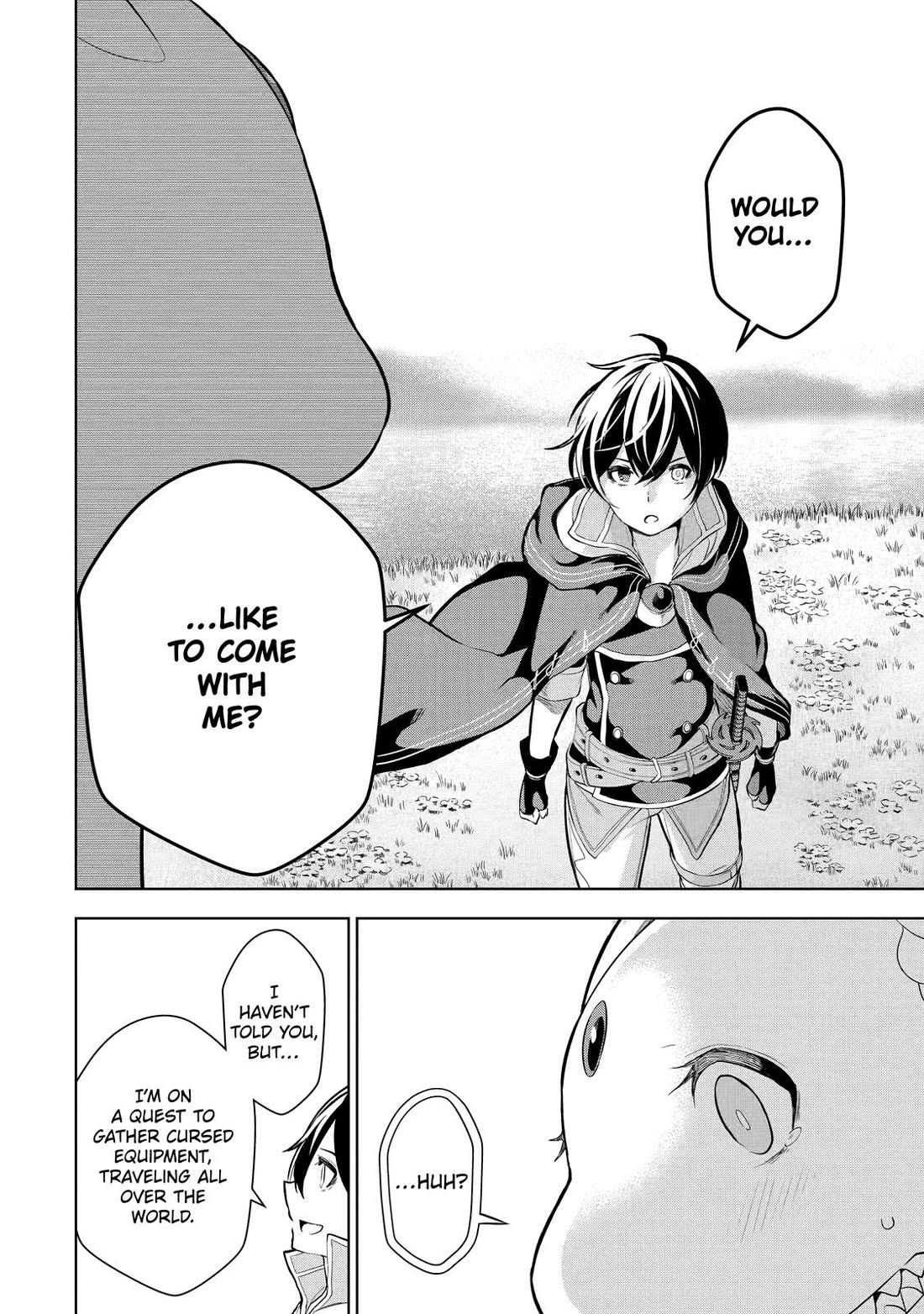 The Strongest Swordsman Has Zero Equipment Slots, but He Can Equip up to 9999 Items if It’s (Cute) Cursed Equipment Chapter 7 page 14 - Chapter 7