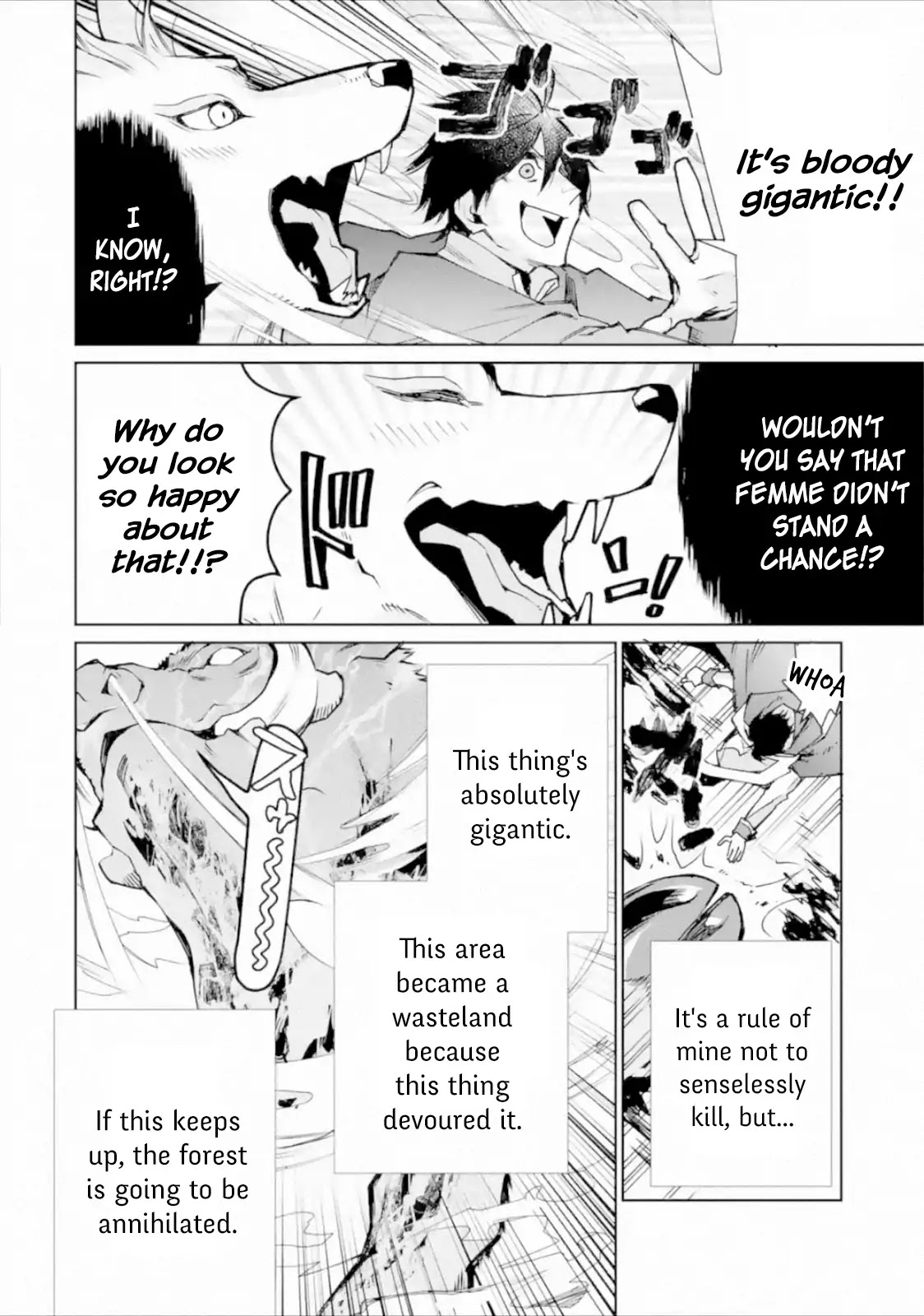 The Strongest Wizard Becomes a Countryside Guardsman After Taking an Arrow to the Knee Chapter 3.1 page 23 - Chapter 3.1 - 3.3: I was the Strongest Sorcerer. And Then I Sent an Enoemous Magical Boar Flying (1)
