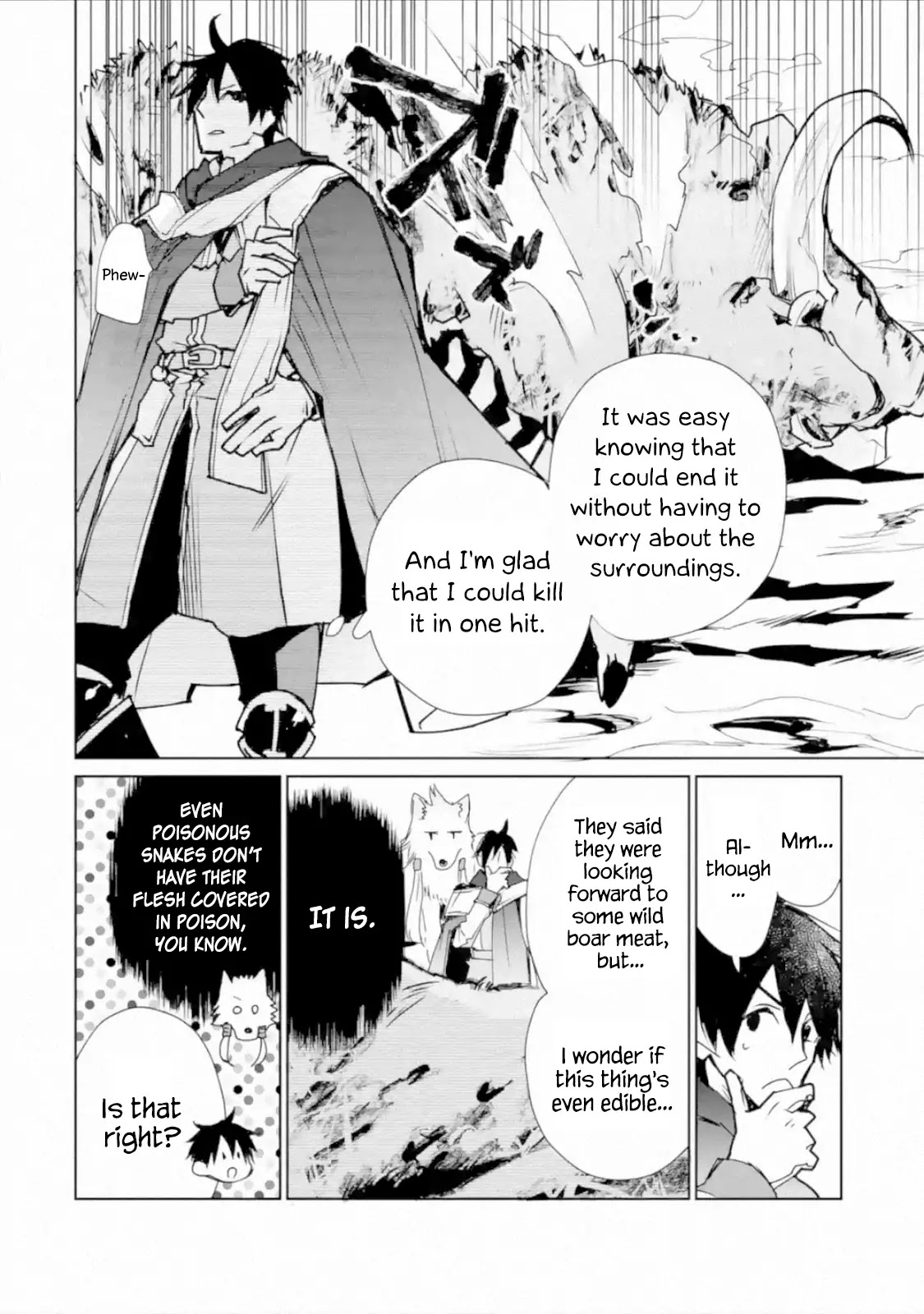 The Strongest Wizard Becomes a Countryside Guardsman After Taking an Arrow to the Knee Chapter 3.1 page 28 - Chapter 3.1 - 3.3: I was the Strongest Sorcerer. And Then I Sent an Enoemous Magical Boar Flying (1)