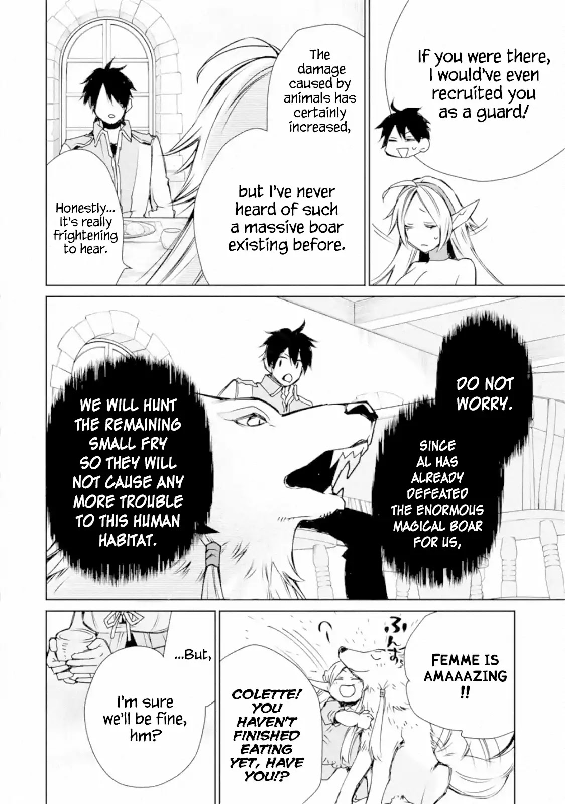 The Strongest Wizard Becomes a Countryside Guardsman After Taking an Arrow to the Knee Chapter 3.1 page 40 - Chapter 3.1 - 3.3: I was the Strongest Sorcerer. And Then I Sent an Enoemous Magical Boar Flying (1)