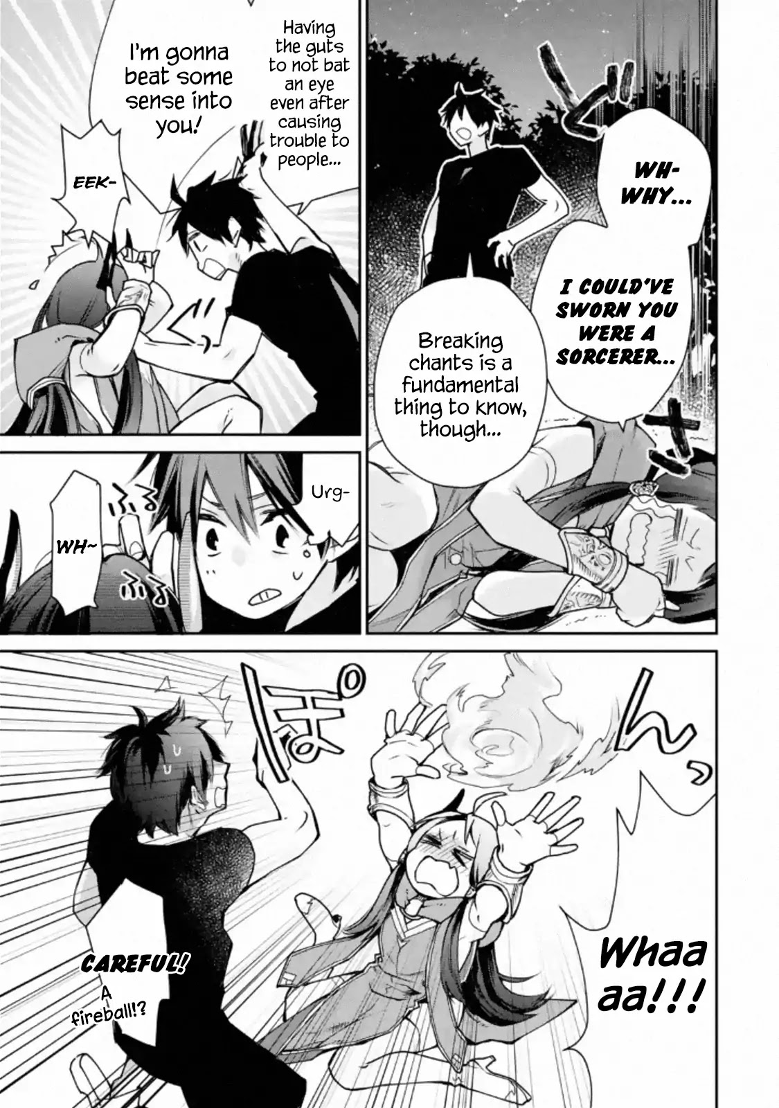 The Strongest Wizard Becomes a Countryside Guardsman After Taking an Arrow to the Knee Chapter 4.1 page 12 - Chapter 4.1 - 4.3: I was the Strongest Sorcerer. And Then I Caught Someone Who Claimed to be One of the Four Heavenly Kings of the Demon King Army (1)