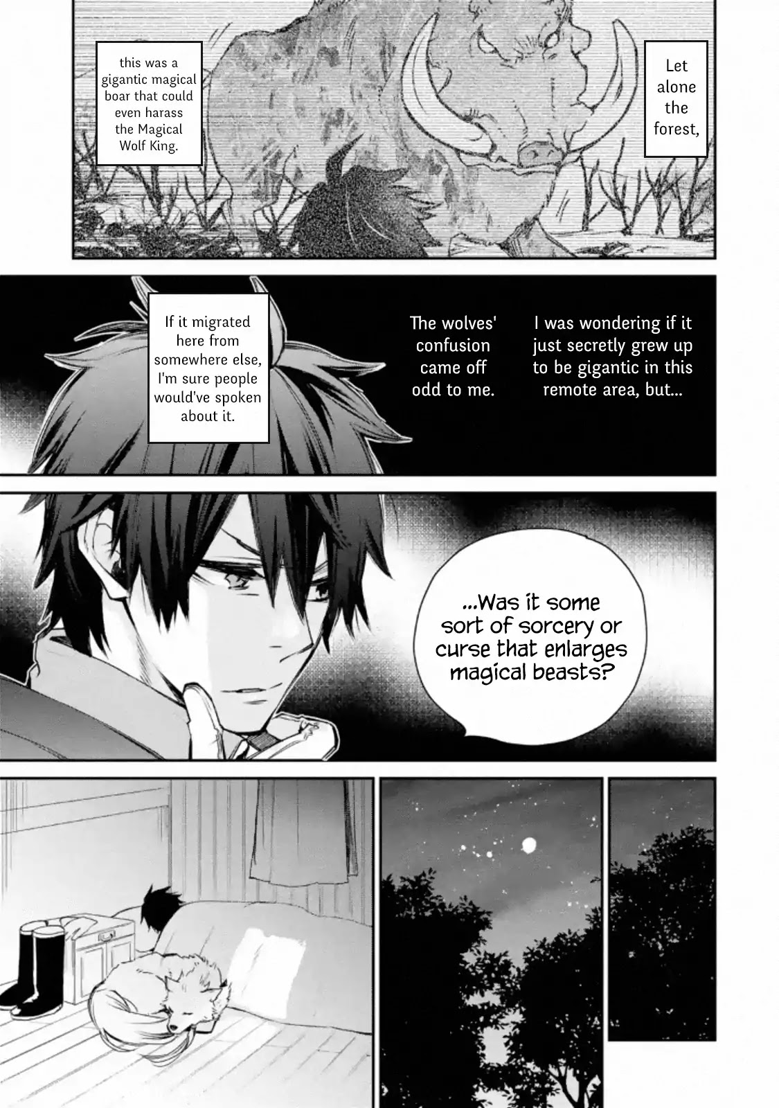 The Strongest Wizard Becomes a Countryside Guardsman After Taking an Arrow to the Knee Chapter 4.1 page 3 - Chapter 4.1 - 4.3: I was the Strongest Sorcerer. And Then I Caught Someone Who Claimed to be One of the Four Heavenly Kings of the Demon King Army (1)