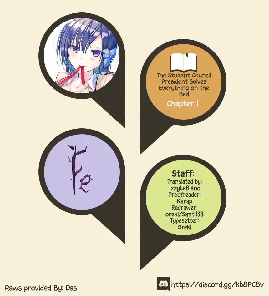 The Student Council President Solves Everything on the Bed Chapter 1 page 1 - Chapter 1: The secret of the student council president