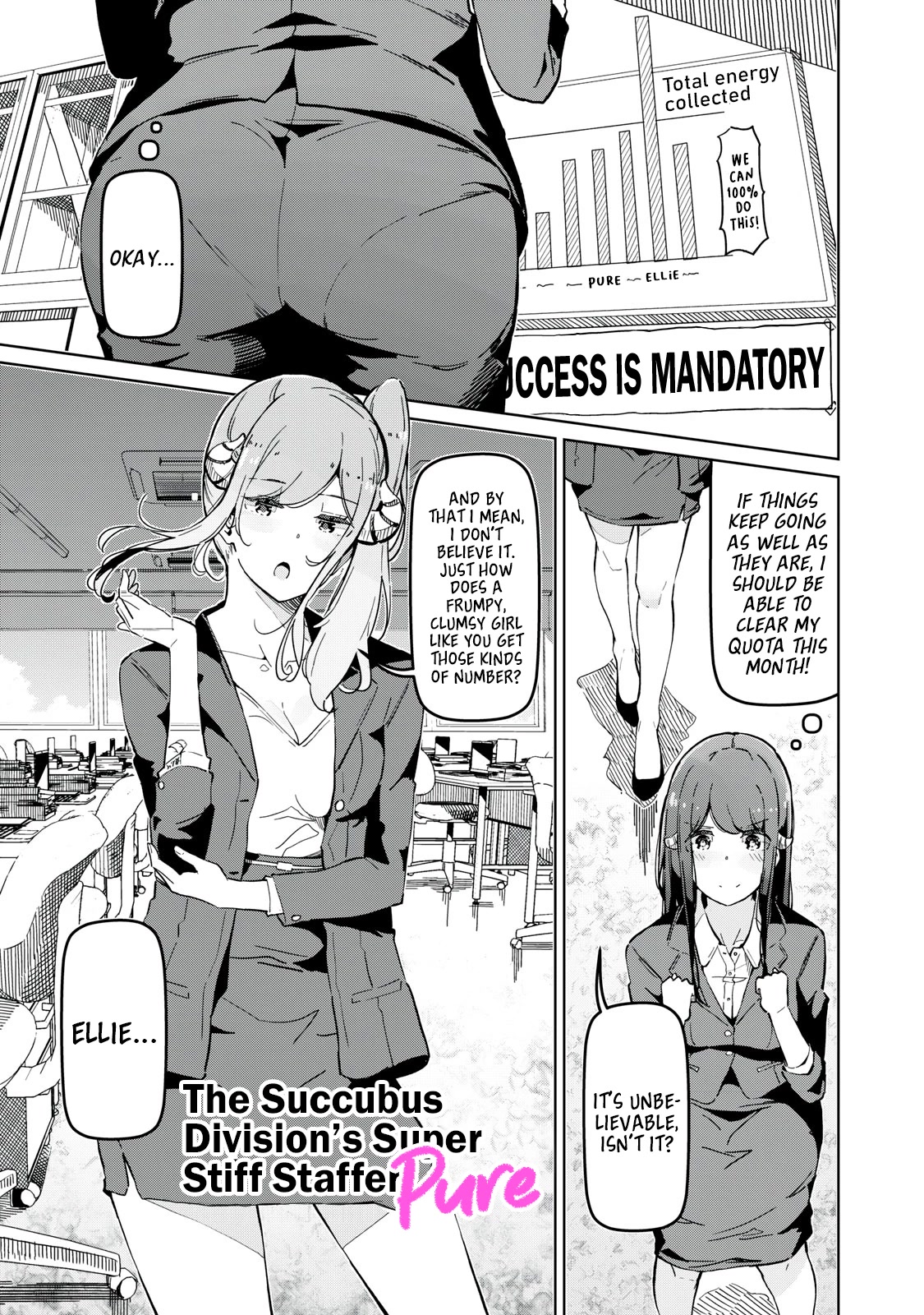 The Succubus Division's Super Stiff Staffer Pure Chapter 3 page 1 - Chapter 3