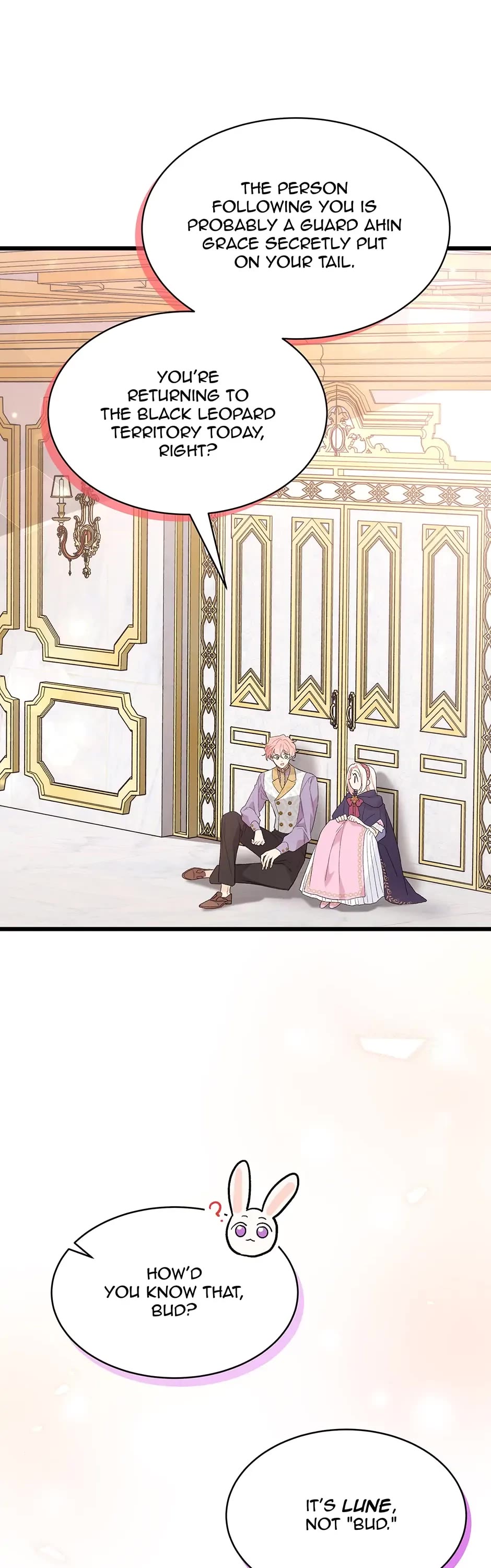 The Symbiotic Relationship Between a Rabbit and a Black Panther Chapter 77 page 46 - Chapter 77: Lune... Your Pink is Showing T_T