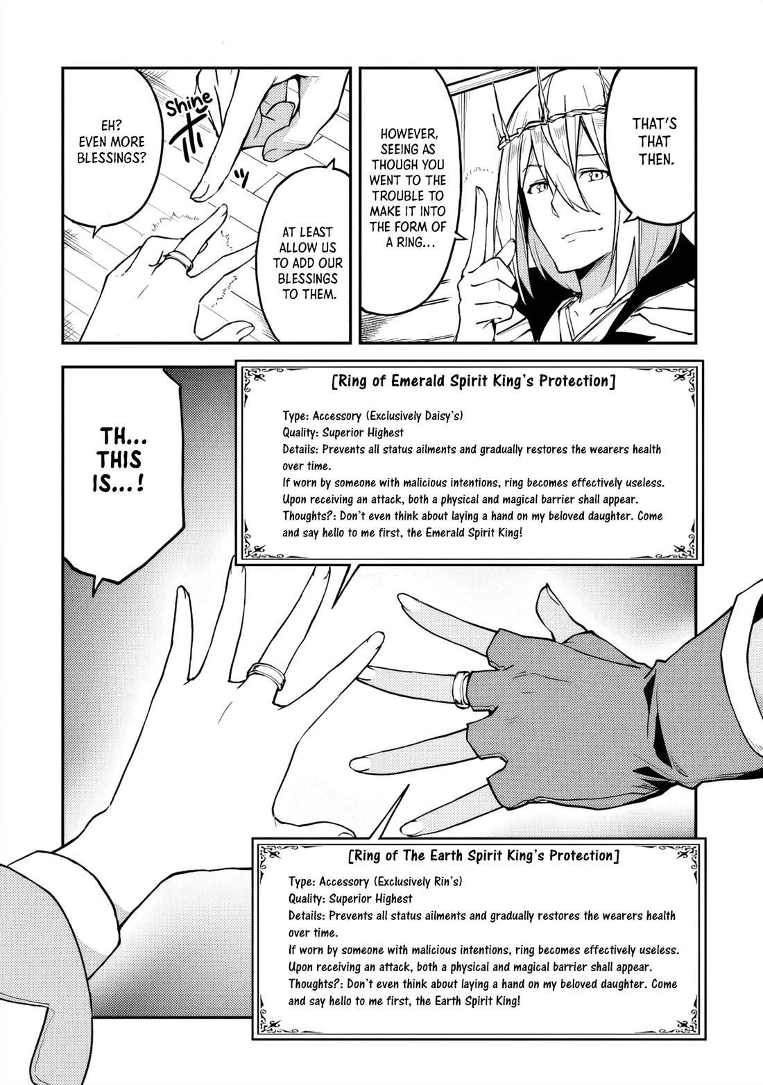 The Tale of a Little Alchemist Blessed by the Spirits Chapter 23 page 13 - Chapter 23: Rings Of Protection and Reckless Deities
