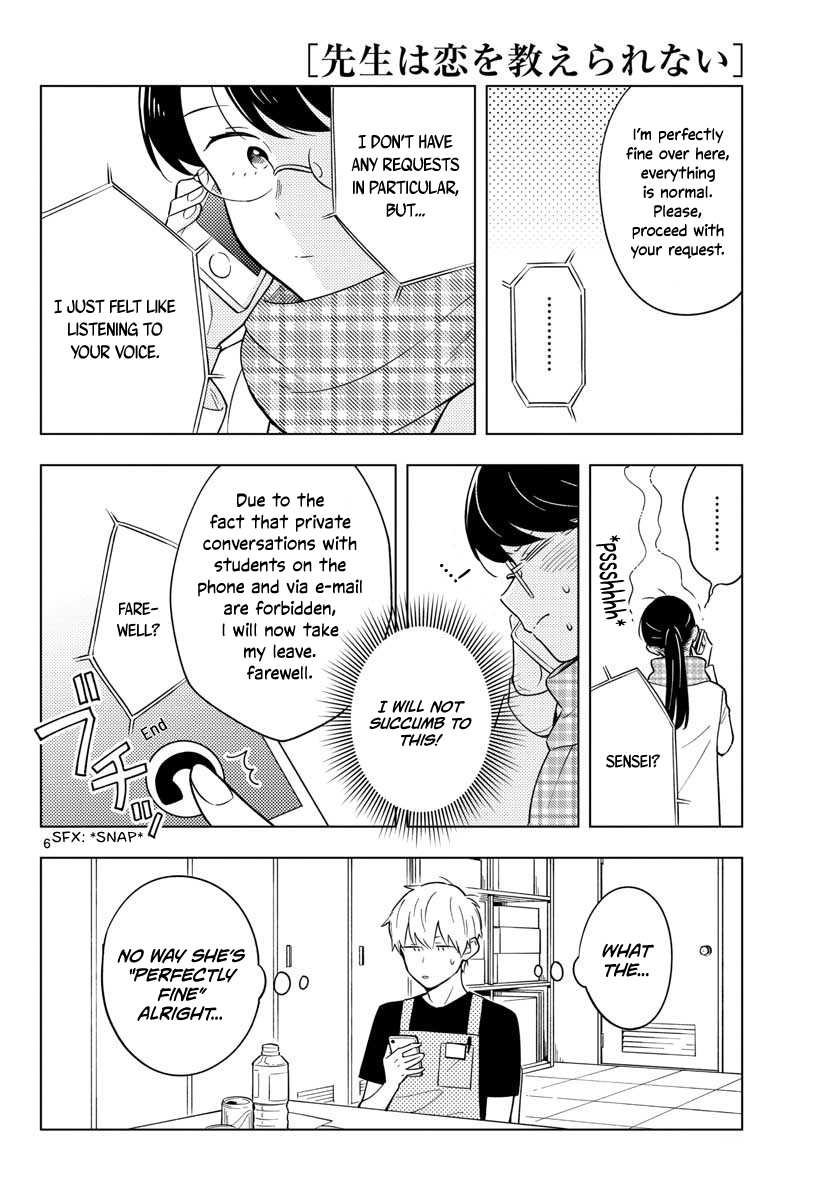 The Teacher Can Not Tell Me Love Chapter 10 page 6 - Chapter 10