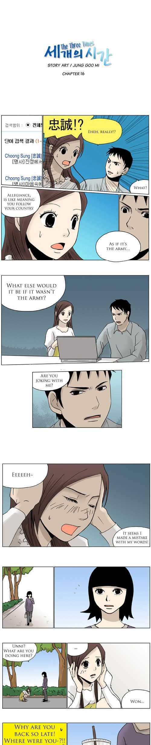 The Three Times Chapter 16 page 1 - Chapter 16