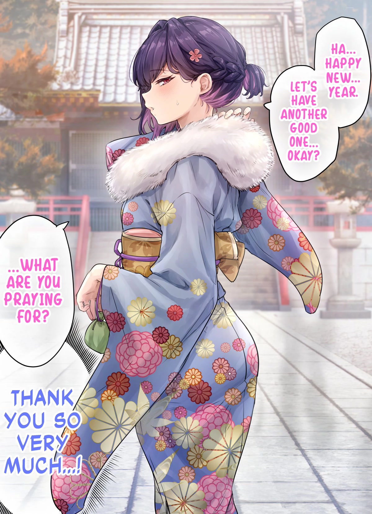 The Tsuntsuntsuntsuntsuntsuntsuntsuntsuntsuntsundere Girl Getting Less and Less Tsun Day by Day Chapter 83.6 page 1 - Chapter 83.6: The Tsundere Girlfriend Who Got Too Carried Away on the First Shrine Visit of the Year